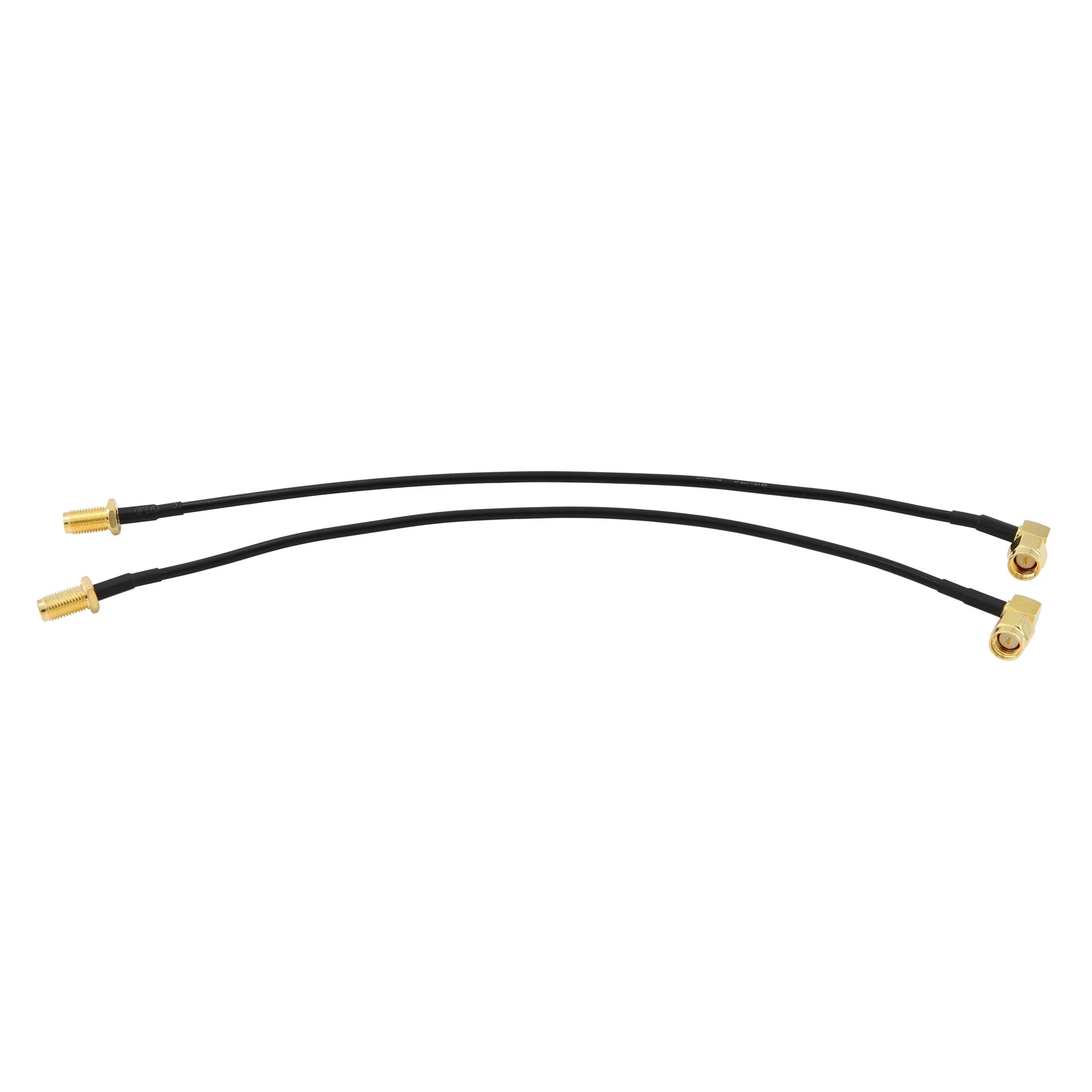 Right Angle SMA Male to SMA Female RG174 Coaxial Pigtail Extension Cable (20cm) for 3G 4G LTE Antennas
